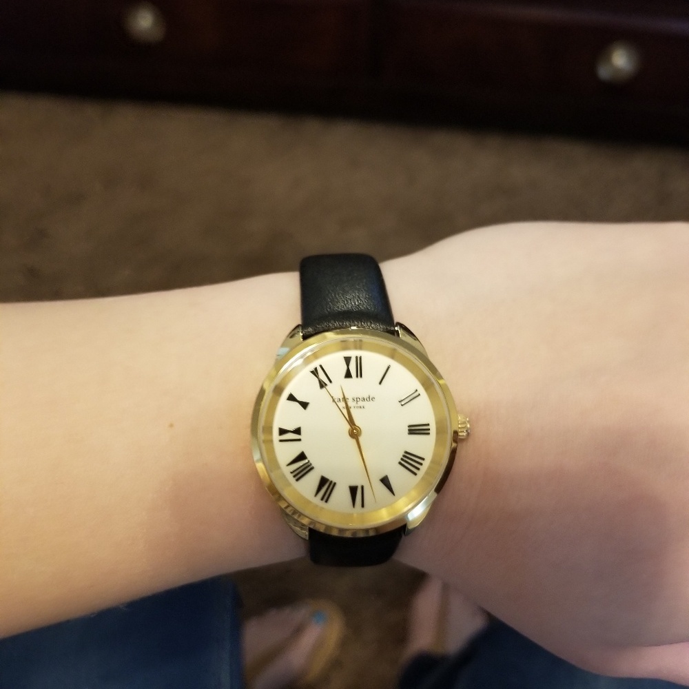 Black and Gold Kate Spade Watch